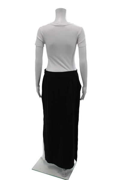 Sans Souci Womens Pocketed Side Slit Detail Maxi Skirt Solid Black Size S