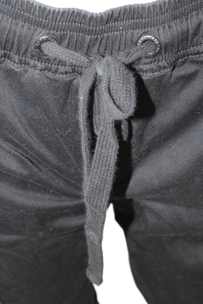 Sanctuary Womens Cotton High Rise Drawstring Cuff Ankle Jogger Pants Black Sz XS