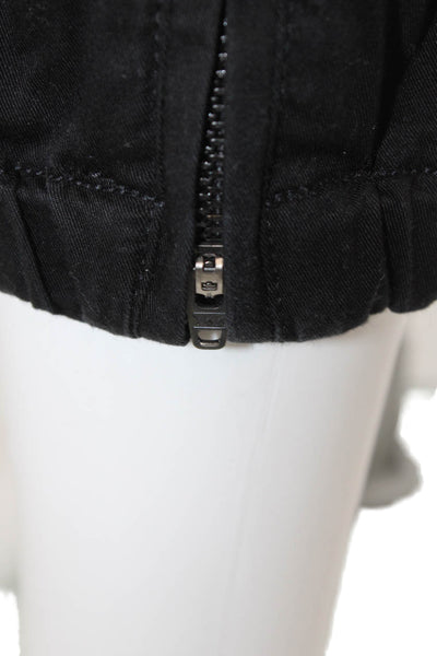 Sanctuary Womens Cotton High Rise Drawstring Cuff Ankle Jogger Pants Black Sz XS