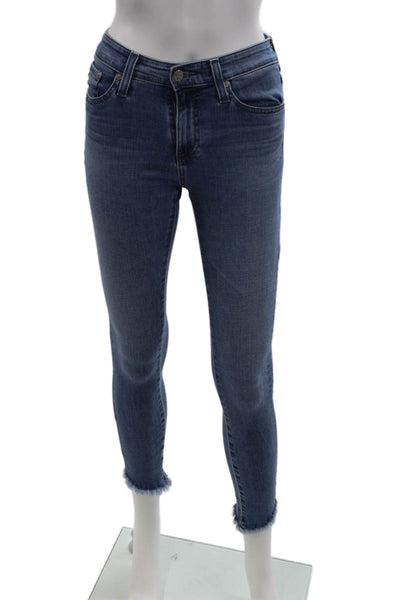 AG Adriano Goldschmied Womens The Farrah Skinny Ankle Jeans Blue 24