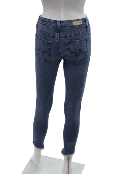 AG Adriano Goldschmied Womens The Farrah Skinny Ankle Jeans Blue 24