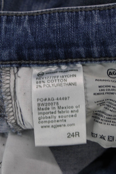 AG Adriano Goldschmied Womens The Farrah Skinny Ankle Jeans Blue 24