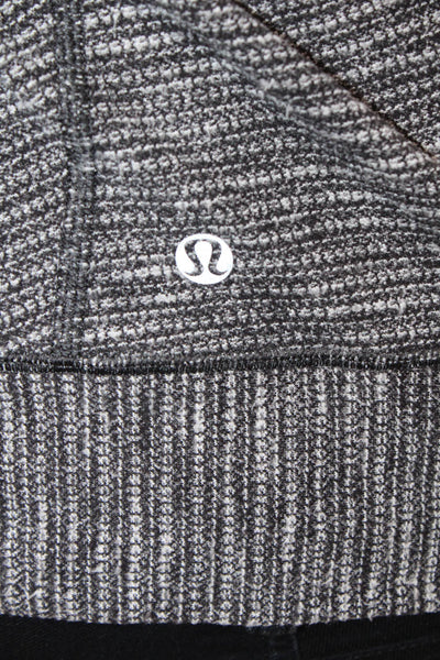 Lululemon Womens Crew Neck Long Sleeve Striped Top Gray Size S