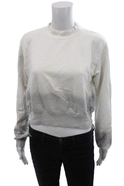 Cotton Citizen Womens Cotton Crew Neck Ombre Print Sweatshirt White Size XS