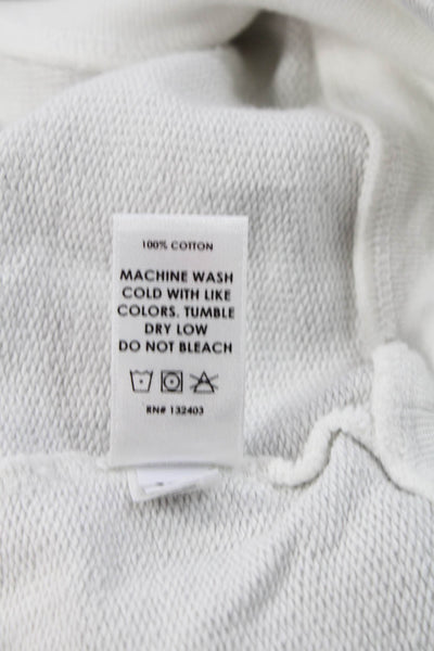 Cotton Citizen Womens Cotton Crew Neck Ombre Print Sweatshirt White Size XS