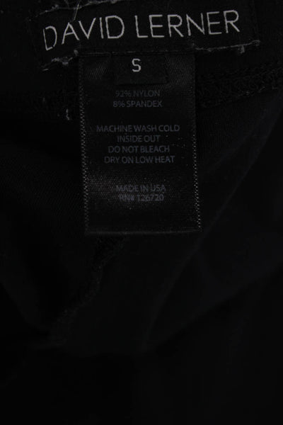 David Lerner Womens Elastic Waist High Waisted Casual Leggings Black Size S