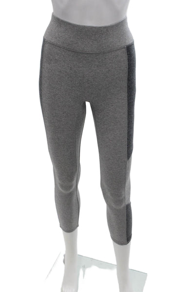 We Me Womens High Waisted Color Block Detail Athletic Leggings Gray Size S