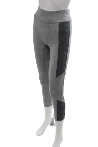We Me Womens High Waisted Color Block Detail Athletic Leggings Gray Size S