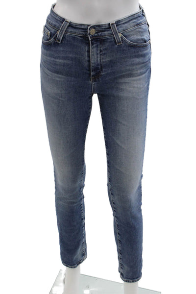 AG-ED Denim Womens Cotton Five Pocket Casual Skinny Jeans Blue Size 24