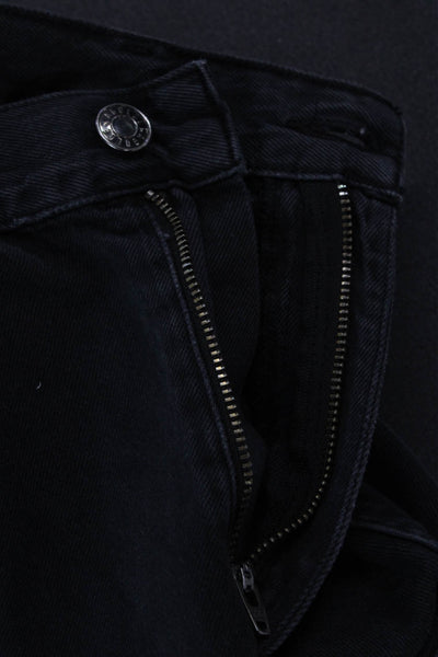 Agolde Womens Cotton Paneled Detail Straight Legged Jeans Black Size 23