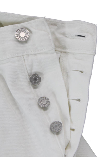 Agolde Womens Cotton Buttoned Pocketed Skinny Jeans White Size 24