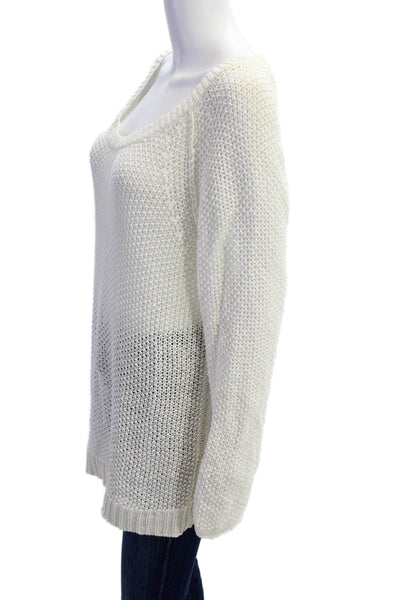 Lauren Ralph Lauren Green Label Womens Long Sleeve Knit Sweater White Size XL