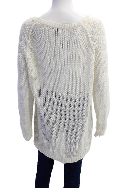 Lauren Ralph Lauren Green Label Womens Long Sleeve Knit Sweater White Size XL