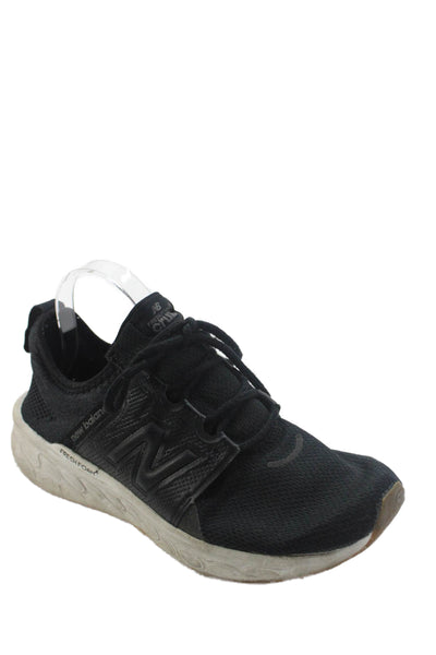 New Balance Mens Lace Up Fresh Foam Running Sneakers Black White Size 8