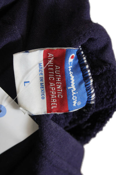 Champion Womens Pullover  Hoodie Sweatshirt Purple Cotton Size Large