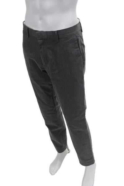 Banana Republic Mens Zipper Fly Pleated Slim Fit Dress Pants Gray Size 32x32