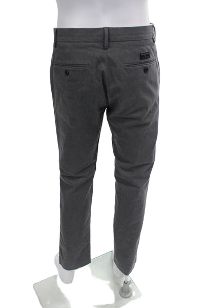 Banana Republic Mens Zipper Fly Pleated Slim Fit Dress Pants Gray Size 32x32