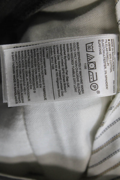 Banana Republic Mens Zipper Fly Pleated Slim Fit Dress Pants Gray Size 32x32
