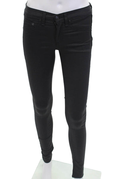 Rag & Bone Jean Womens Zipper Fly Mid Rise Leggings Skinny Jeans Gray Size 25