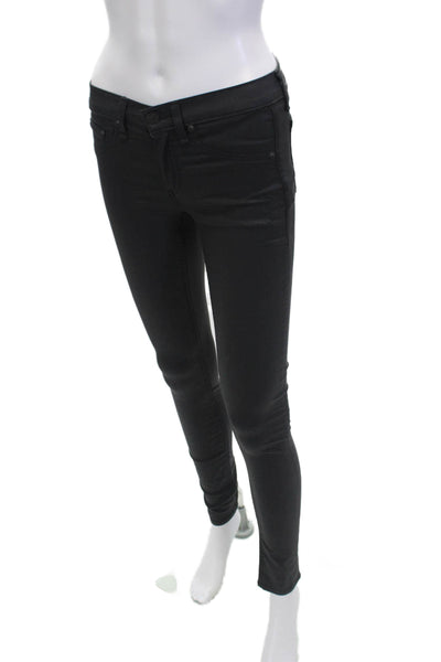 Rag & Bone Jean Womens Zipper Fly Mid Rise Leggings Skinny Jeans Gray Size 25