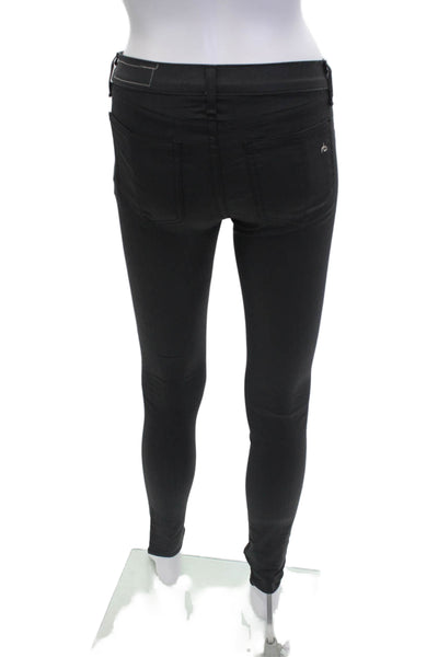 Rag & Bone Jean Womens Zipper Fly Mid Rise Leggings Skinny Jeans Gray Size 25