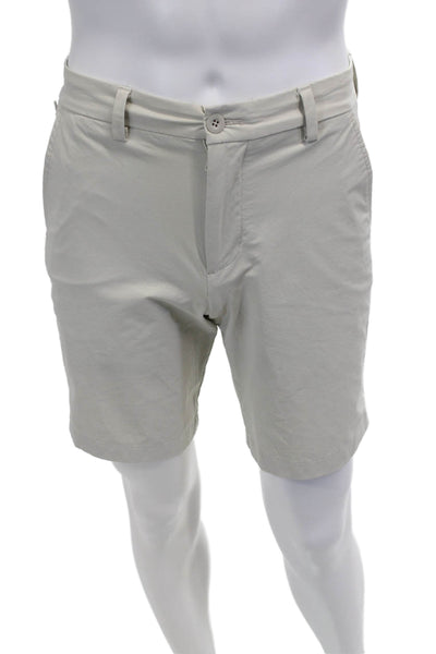 Vineyard Vines Men's Flat Front Pockets Dress Shorts Beige Size 28