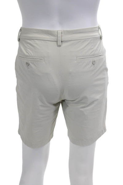 Vineyard Vines Men's Flat Front Pockets Dress Shorts Beige Size 28