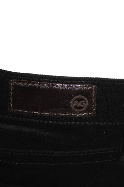 AG Adriano Goldschmied Womens Cotton Velvet Skinny Leg Pants Black Size 30