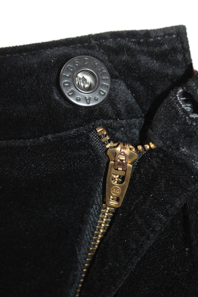 AG Adriano Goldschmied Womens Cotton Velvet Skinny Leg Pants Black Size 30