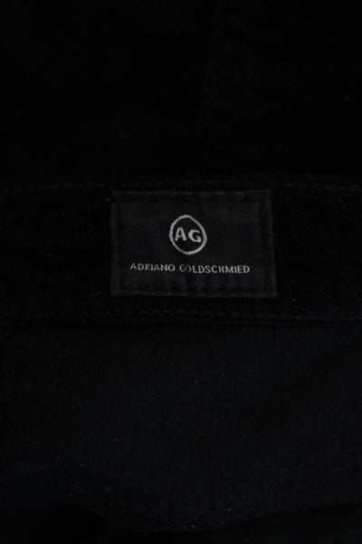 AG Adriano Goldschmied Womens Cotton Velvet Skinny Leg Pants Black Size 30