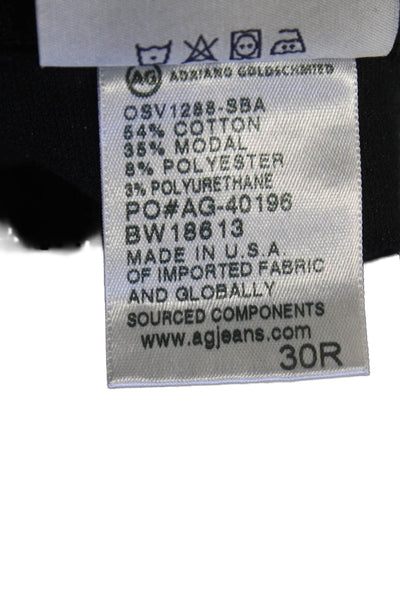 AG Adriano Goldschmied Womens Cotton Velvet Skinny Leg Pants Black Size 30