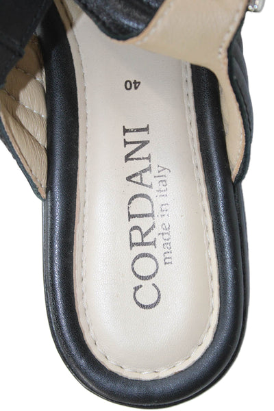 Cordani Womens Open Toe Criss Cross Slingback Platform Sandals Black Size EUR 40