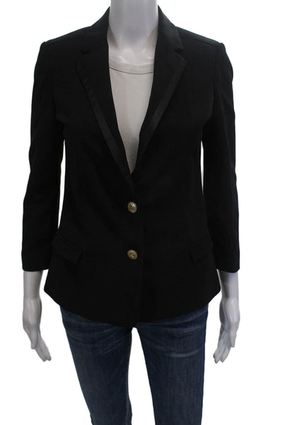 Just Cavalli Womens Two Buttoned Animal Print Lined Jacket Black Size 40