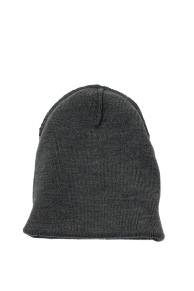 Carhartt Unisex Ribbed Knit Fold Over Stretch Logo Beanie Gray O/S
