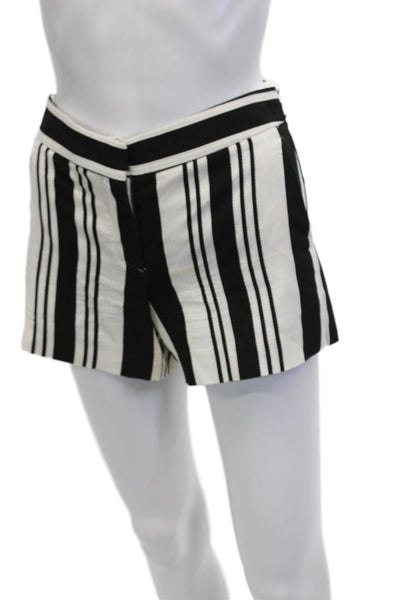 Theory Womens Striped Casual Shorts White Size 00