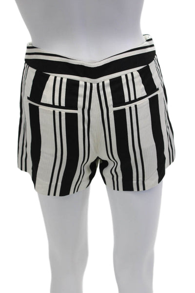 Theory Womens Striped Casual Shorts White Size 00