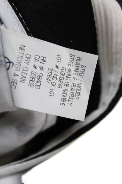 Theory Womens Striped Casual Shorts White Size 00