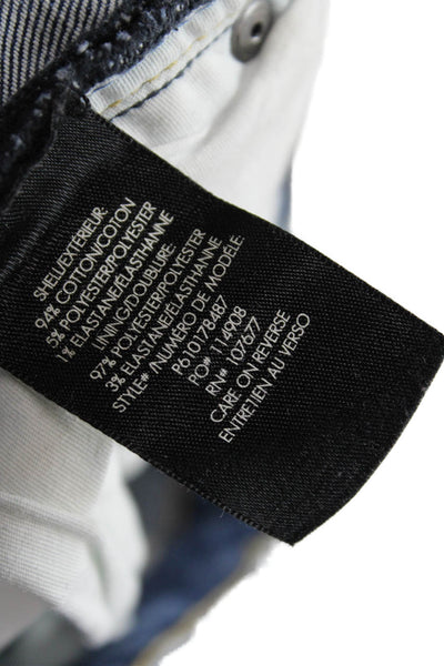 Alice + Olivia Womens Distressed Jeans Blue Size 24