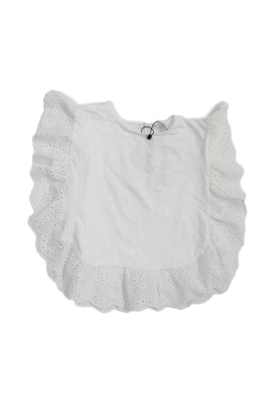 Zara Girls Ruffled Sleeveless Blouse White Size 9