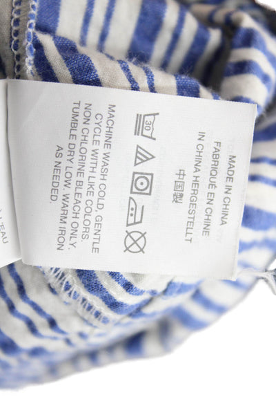 Crewcuts Girls Striped Mini Dress Blue Size 8