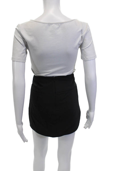 Tibi Womens Pleated Mini Skirt Black Size 2