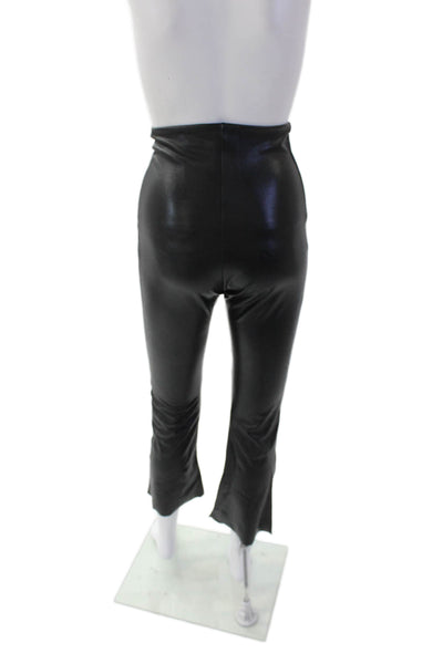 Commando Control Womens Textured Lined Boot Cut Pants Black Size M
