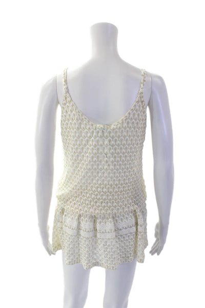 Melissa Odabash Womens Spaghetti Strap V-neck Short Dress White Size L