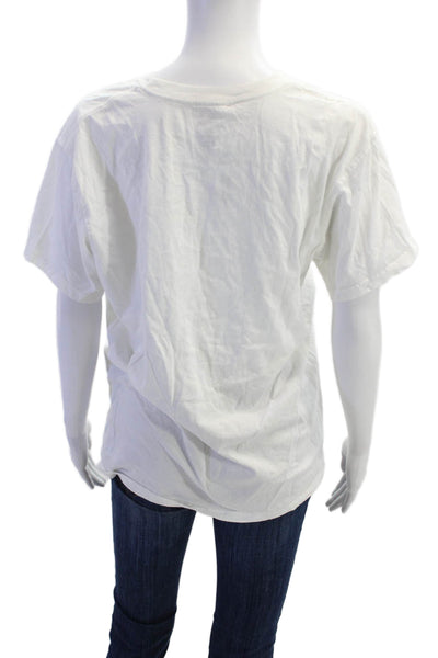 Calvin Klein Womens Cotton Short Sleeve Round Neck T-shirt White Size S