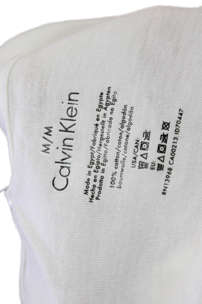 Calvin Klein Womens Cotton Short Sleeve Round Neck T-shirt White Size S