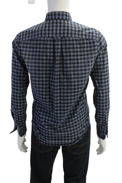 American Eagle Outfitters Mens Cotton Long Sleeve Plaid Shirt Blue Size S
