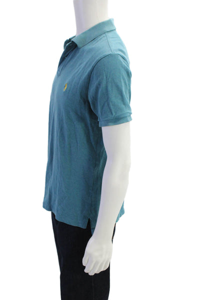 Polo Ralph Lauren Blue Label Mens Cotton Polo Button Shirt Blue Size L
