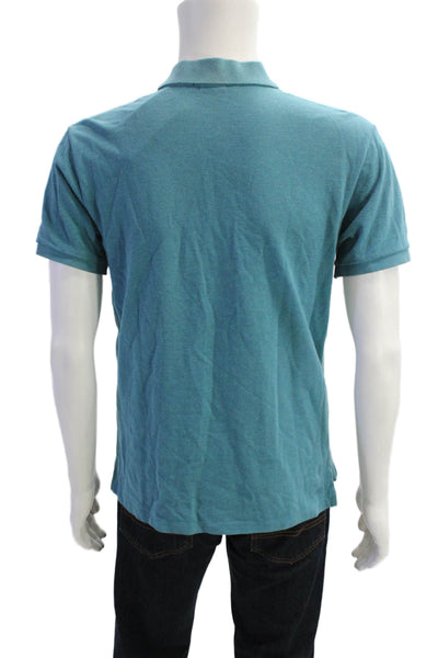 Polo Ralph Lauren Blue Label Mens Cotton Polo Button Shirt Blue Size L