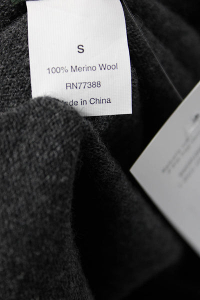J Crew Womens Long Sleeve Button Front V Neck Cardigan Sweater Gray Wool Small