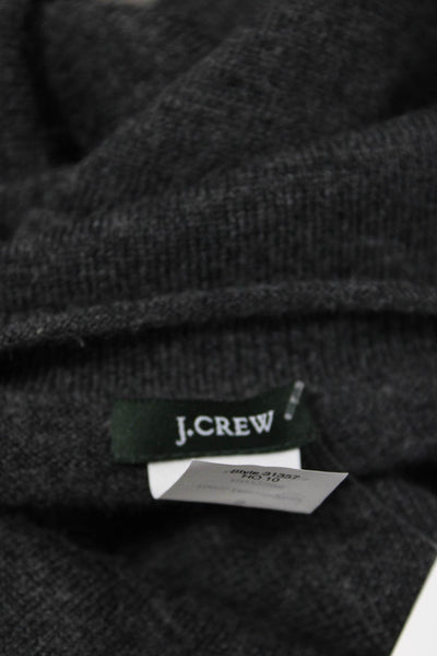 J Crew Womens Long Sleeve Button Front V Neck Cardigan Sweater Gray Wool Small
